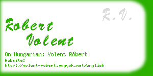 robert volent business card