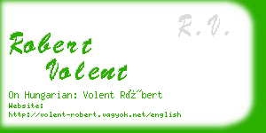 robert volent business card